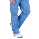Męskie spodnie do laboratorium, medyczne, niebieskie