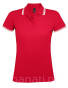 Koszulka Polo Damska Pasadena 100% bawełna Sol's L586 czerwona/biała