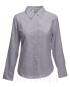 Ladies Long Sleeve Oxford Shirt, szara, 65-002-0