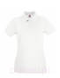 biała biały Polo damska Fruit of the loom Premium 100% bawełna F520 koszulka dla kobiet 