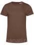 Damski T-Shirt Organic E150 B&C, brązowy, kawowy