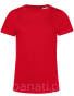 Damski T-Shirt Organic E150 B&C, czerwony